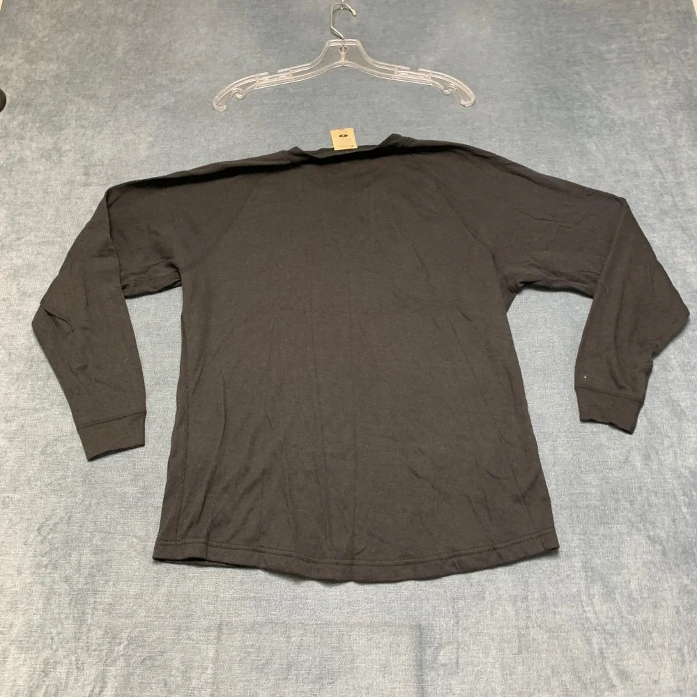 Columbia Sweater Mens Medium Black Cotton Blend Crewneck Raglan Sleeve Pullover